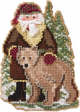 Katmai Santa - Alaskan Santas - Beaded Cross Stitch Kit