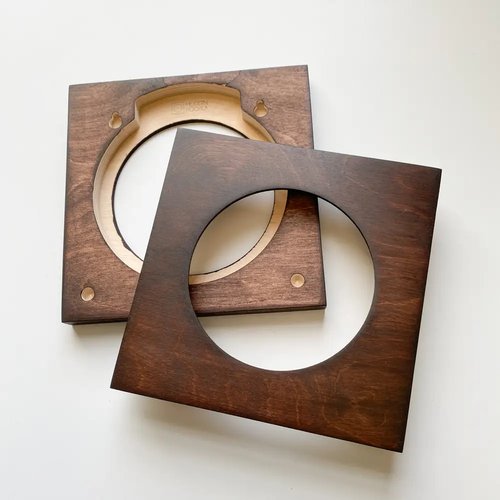Modern Embroidery Square Hoop Frame For 5" Hoop Walnut