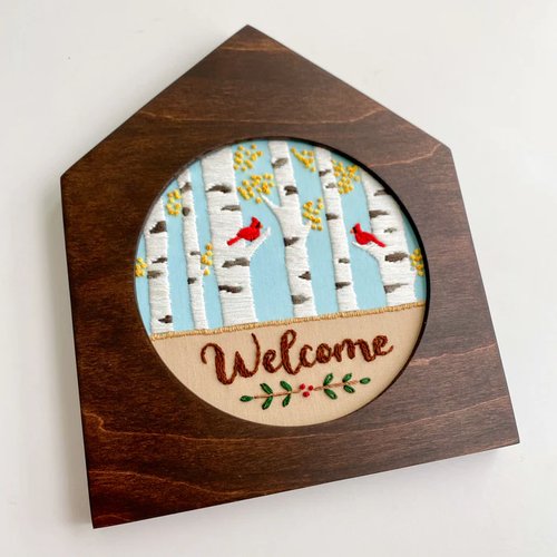 Home Embroidery Frame - for 6.25" Hoops - Caramel