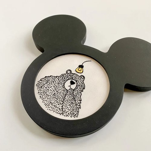 Mouse Ears Embroidery Frame - for 5.25" Hoops - Black
