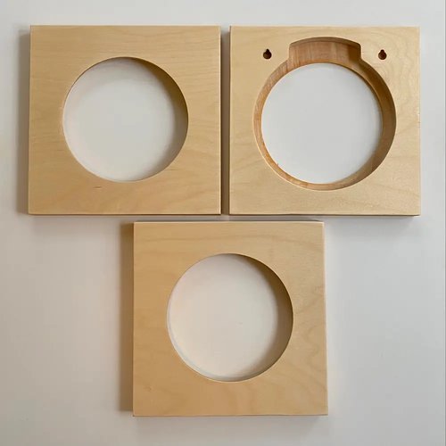 Modern Embroidery Square Hoop Frame For 5" Hoop Caramel