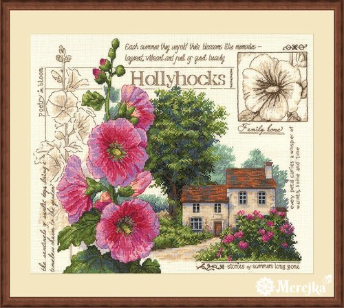 Hollyhock Cottage - Cross Stitch Kit