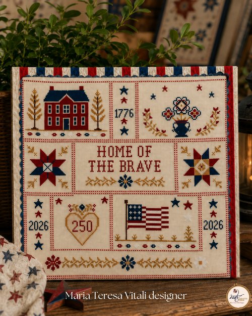 Home of the Brave - Patriotic Cross Stitch Pattern