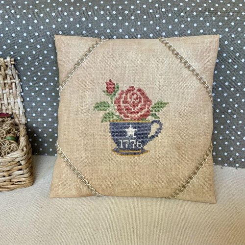 The Liberty Rosebud - Patriotic Cross Stitch Pattern