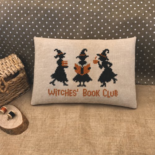 Witches' Book Club - Halloween Cross Stitch Pattern