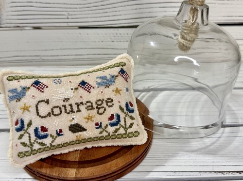 Virtue: Courage - Patriotic Cross Stitch Pattern