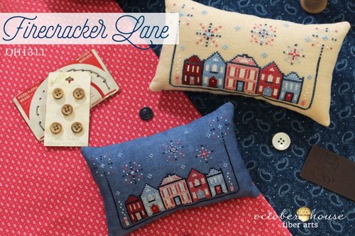 Firecracker Lane - Patriotic Cross Stitch Pattern