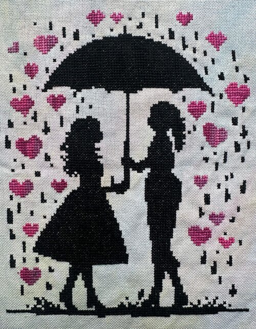 Raining Love - Females - Cross Stitch Pattern