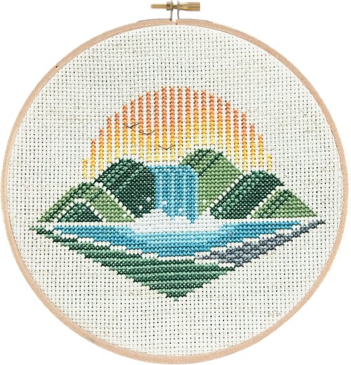 Waterfall Vista - Cross Stitch Pattern