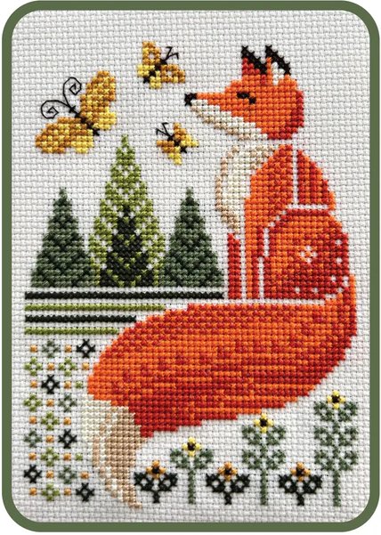 Fox & Butterflies - Cross Stitch Pattern