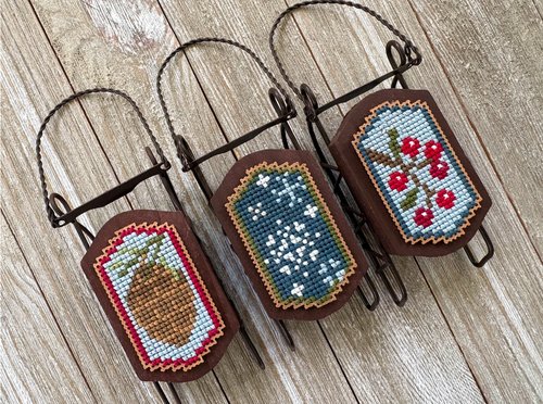 Frosty Winter Sleds - Christmas Cross Stitch Pattern