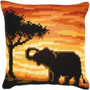 Elephant Cushion - Needlepoint Kit