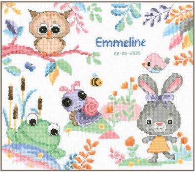 Animals in the Forest Birth Announcement 