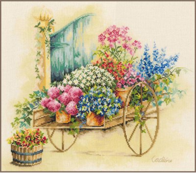Flower Cart - Cross Stitch Kit