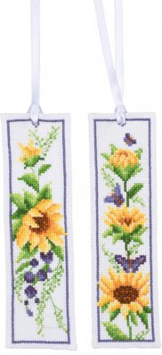 Sunflowers Bookmark (Set of 2) - Cross Stitch Kit