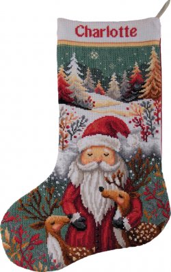 Woodland Christmas Wishes - Stocking Cross Stitch Kit