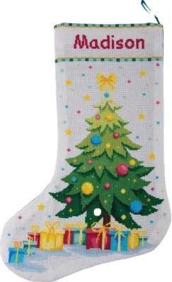 Christmas Tree Wishes - Stocking Cross Stitch Kit