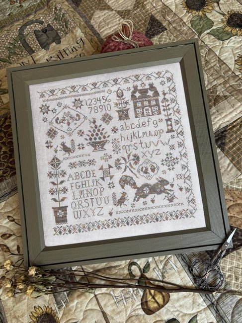 Sassy Squirrel Sampler - Cross Stitch Pattern