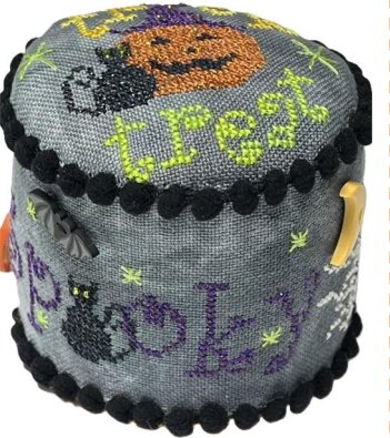 Spooky Boos Drum - Halloween Cross Stitch Pattern