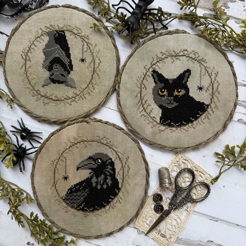 Halloween Animals Trio - Cross Stitch Pattern