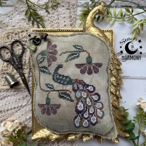 Peacock and Flowers - Cross Stitch Pattern