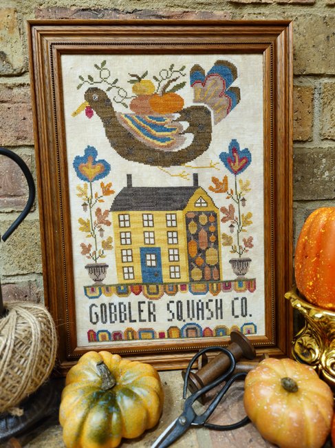 Gobbler Squash CO. - Thanksgiving Cross Stitch Pattern