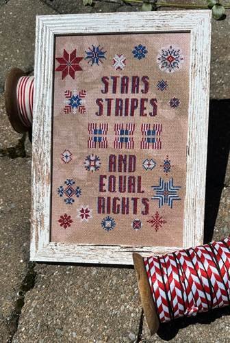 Stars Stripes & Equal Rights - Patriotic Cross Stitch