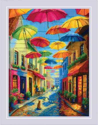 Colorful Umbrellas - Cross Stitch Kit