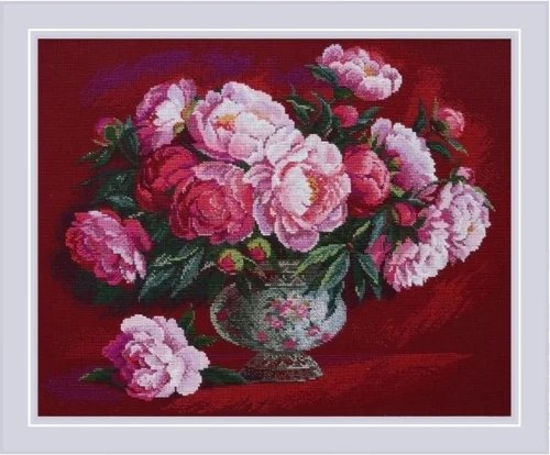 Luxurious Peonies - Cross Stitch Kit