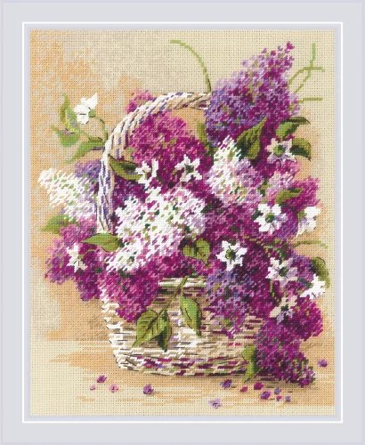 Basket of Lilacs - Cross Stitch Kit