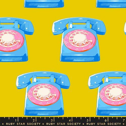 Sparkle Mart Phones Golden Hour - Quilt Fabric