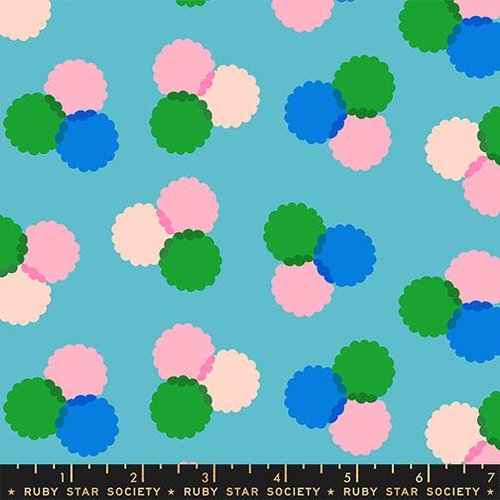 Sparkle Mart Dot Trio Dark Turquoise - Quilt Fabric