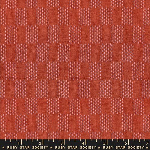 Lofi Loom Wovens Cayenne Geometric - Quilt Fabric