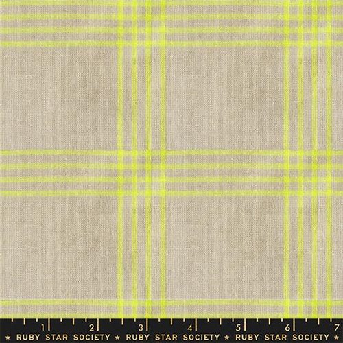 Lofi Loom Wovens Linen Plaid - Quilt Fabric