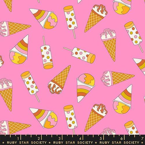 Sugar Cone 2 Treats Flamingo - Quilt Fabric