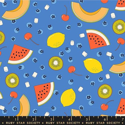 Sugar Cone 2 Fruit Royal Blue - Quilt Fabric