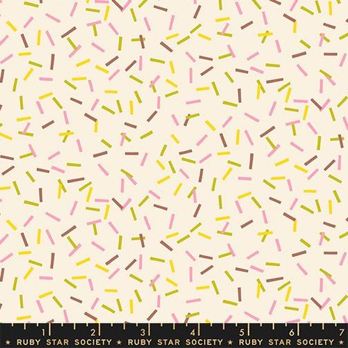 Sugar Cone 2 Sprinkles Natural - Quilt Fabric