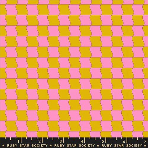 Sugar Cone 2 Checkered Goldenrod - Quilt Fabric