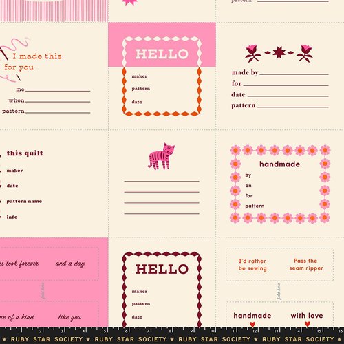 1 800 Calico Cards Pink - Quilt Fabric