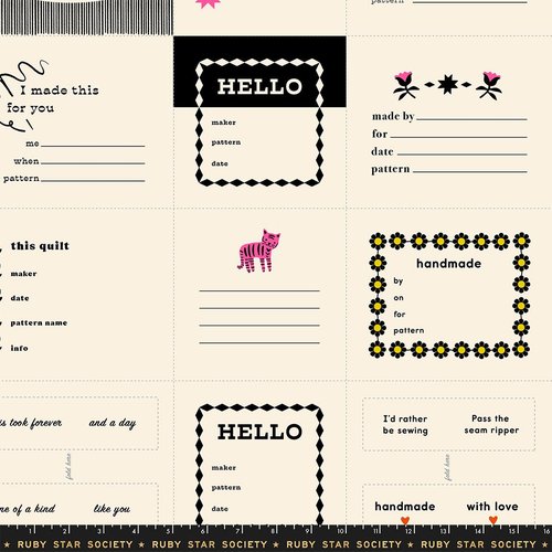 1 800 Calico Cards Black - Quilt Fabric