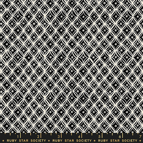 Achroma Mini Macrame Black - Quilt Fabric