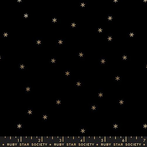 Sidekicks Gold On Black - Quilt Fabric