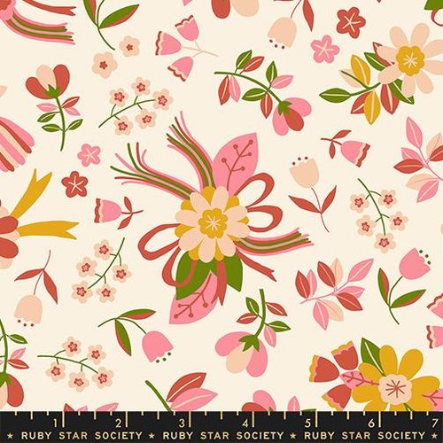 Corsage Flower Natural - Quilt Fabric