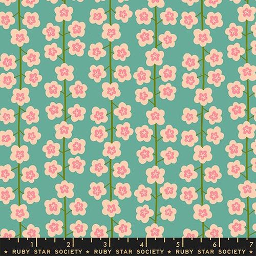 Corsage Blossoms Skylark - Quilt Fabric