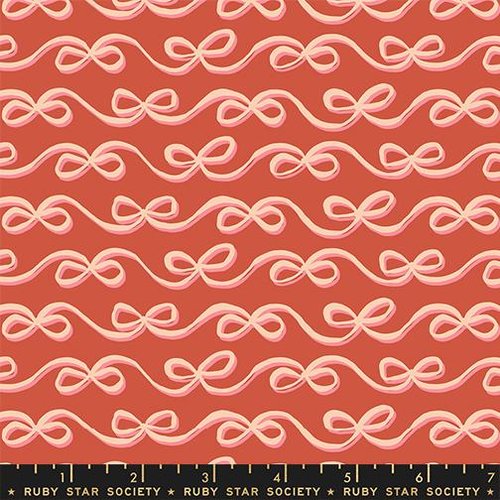 Corsage Bows Persimmon - Quilt Fabric