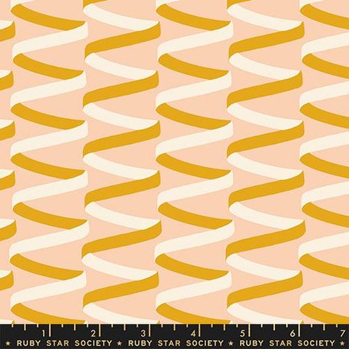 Corsage Ribbons Creamsicle - Quilt Fabric
