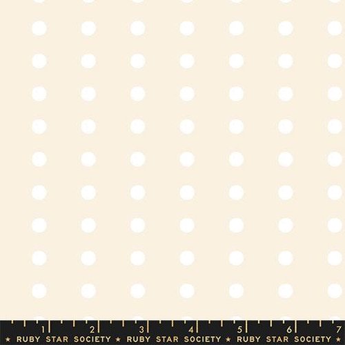 Corsage Dots White On Natural - Quilt Fabric