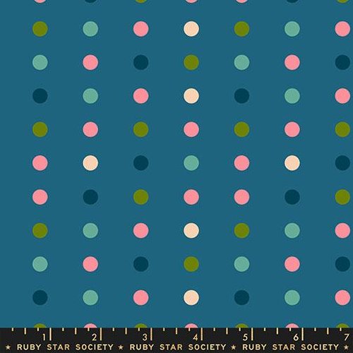 Corsage Dots Teal - Quilt Fabric