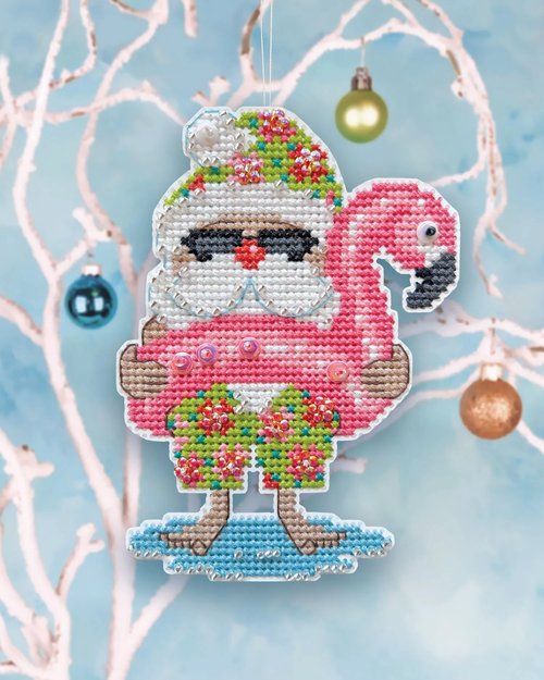 Cabana Santa - Christmas Cross Stitch Pattern
