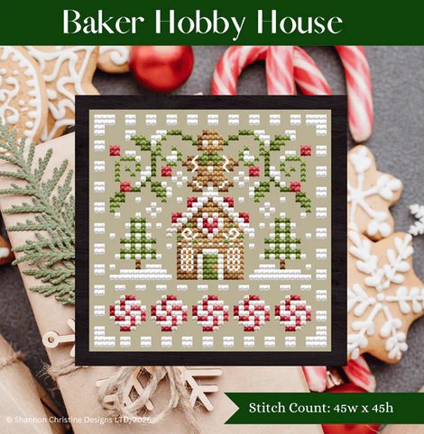 Baker Hobby House - Chirstmas Cross Stitch Pattern